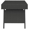 vidaXL Tavolino Pieghevole Nero 60x40x38 cm in Polyrattan