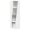 vidaXL Mobile angolare Bianco Lucido 27,5x27x102cm Legno multistrato