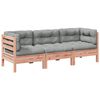 vidaXL Set Divani Giardino 3 pz Cuscini Legno Massello Abete Douglas