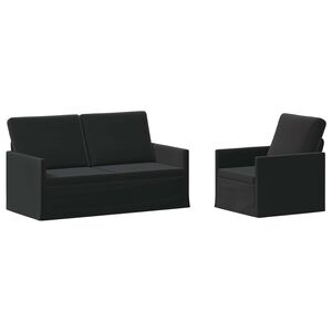 vidaXL Set di divani 2 pcs Nero Velluto (V)