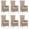 vidaXL Set Mobili da Pranzo per Giardino 7 pz Beige