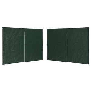 vidaXL Parete per Tendostruttura in PE 2 pz con Zip Verde