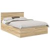 vidaXL Struttura del letto con testiera Rovere Sonoma 150 x 200 cm