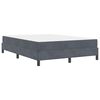 vidaXL Letto a molle con materasso Grigio scuro 140 x 190 cm Tessuto