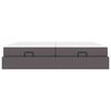 vidaXL Struttura letto con materasso con materasso 2 pcs Grigio PVC