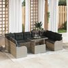 vidaXL Set Divano da Giardino 10 pcs Grigio chiaro Poly Rattan