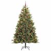 vidaXL Albero di Natale artificiale pieghevole con coni Verde 240 cm