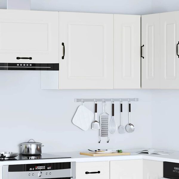 vidaXL Pensile da Cucina Kalmar Bianco in Legno Multistrato