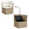 vidaXL Set Divano da Giardino 9 pcs Beige e bianco