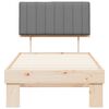 vidaXL Letto con Testiera Rivestita Grigio chiaro 90 x 190 cm