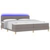 vidaXL Letto a Sorgente LED con materasso Talpa 200 x 200 cm Tessuto