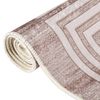 vidaXL Tappeto Lavabile 80x300 cm Beige Antiscivolo