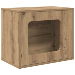 vidaXL Casa per Gatti Rovere Artigianale 51 x 30 x 42,5 cm