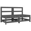 vidaXL Set Salotto da Giardino 6 pz Grigio in Legno Massello di Pino