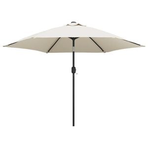 vidaXL Parasole Bianco Sabbia 3 m con Palo in Acciaio