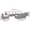 vidaXL Set Divani da Giardino 10 pz con Cuscini in Polyrattan Grigio