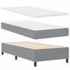 vidaXL Letto a molle con materasso Grigio chiaro 100 x 200 cm Tessuto