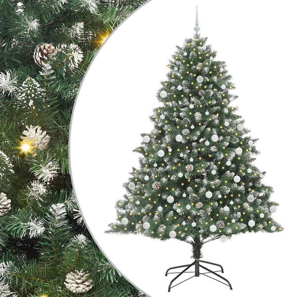 vidaXL Albero di Natale artificiale con 300 LED Verde 210 cm