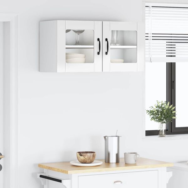 vidaXL Mobile da cucina con lo scaffale Bianco Lucido 80 x 31 x 40 cm