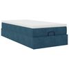 vidaXL Struttura Letto Pouf con Materasso 80x200 cm Velluto