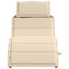 vidaXL Lettino prendisole con cuscino 2 pcs Beige 184 x 55 x 64cm