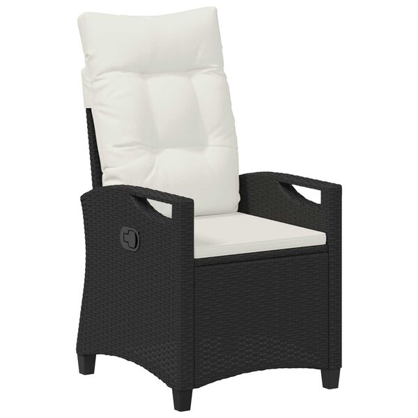 vidaXL Sedia da Giardino 2 pcs Nero e Crema 56 x 60 x 112 cm