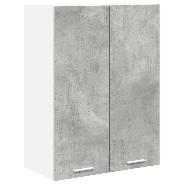 vidaXL Armadio pensile con porta Grigio cemento 60 x 31 x 80 cm