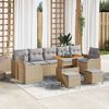 vidaXL Set Divano da Giardino 10 pcs Beige polyrattan