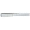 vidaXL Letto Rialzato Giardino 480x80x45 cm in Acciaio Zincato Argento