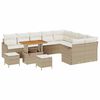 vidaXL Set Divano da Giardino 12 pz 11-Numero di posti Beige e Crema