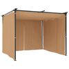 vidaXL Gazebo con Tende 3x3 cm Grigio Talpa in Acciaio