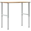 vidaXL Banco da Lavoro 100x60x(71,5-98) cm Legno Massello Rovere