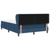 vidaXL Letto a molle con materasso Blu 140 x 190 cm Tessuto