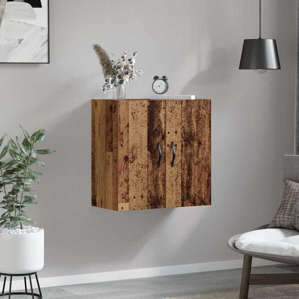 vidaXL Mobiletto a muro Legno vecchio 60 x 31 x 60 cm