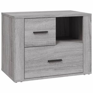 vidaXL Comodino Grigio Sonoma 60x36x45 cm in Legno Multistrato