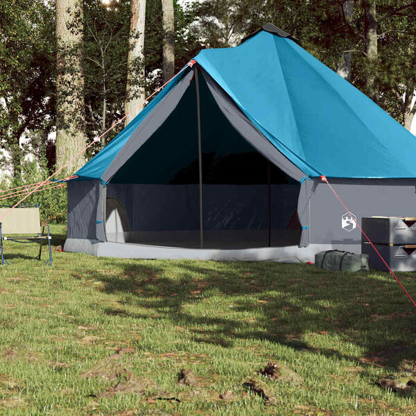 vidaXL Tenda Familiare Tipi per 8 Persone Blu Impermeabile