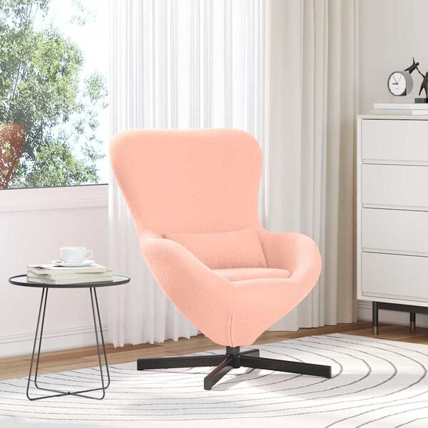 vidaXL Poltrona uovo Rosa 63 x 73 x 90 cm Tessuto