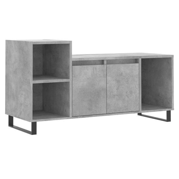 vidaXL Mobile per TV Grigio Cemento 100x35x55 cm Legno Multistrato