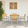 vidaXL Sedia da Giardino 4 pcs Marrone 56 x 57 x 87 cm
