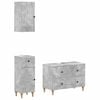 vidaXL Set di armadietti da bagno in 3 pezzi ALKMAAR Grigio Cemento