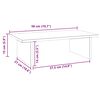 vidaXL Supporto per Monitor Bianco 50x27x15 cm Legno Massello di Pino