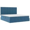 vidaXL Letto con Contenitore Blu Scuro 180 x 200 cm Velluto