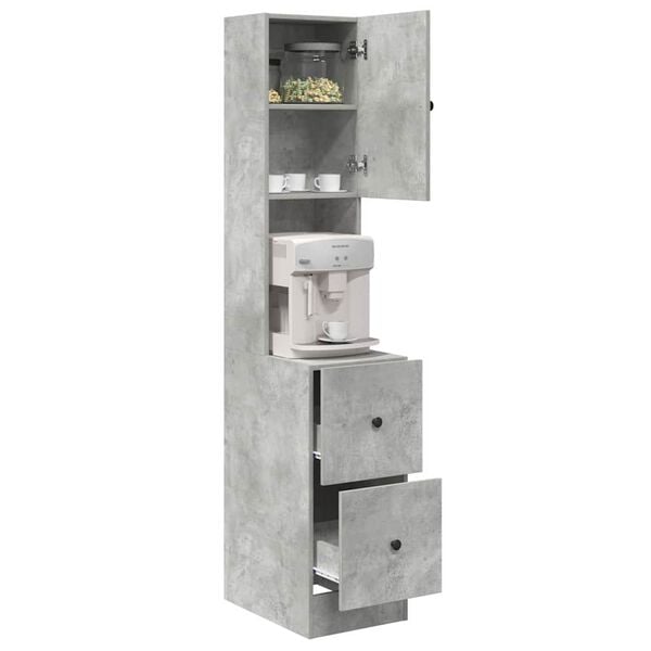 vidaXL Mobile da cucina Grigio 35 x 50 x 180 cm Legno multistrato