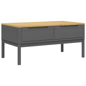 vidaXL Tavolino FLORO Grigio 99x55,5x45 cm in Legno di Pino