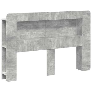 vidaXL Testata del letto Grigio Cemento Legno ingegnerizzato