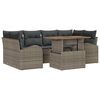 vidaXL Set Divano da Giardino 7 pz Grigio