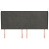 vidaXL Testiera ad Orecchio Nera 163x23x118/128 cm in Velluto
