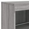 vidaXL Credenza con Luci LED Grigio Sonoma 202x37x67 cm