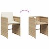 vidaXL Set Pranzo da Giardino 13 pz con Cuscini Beige Misto Polyrattan