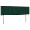 vidaXL Testiera ad Orecchio Verde Scuro 147x16x78/88 cm in Velluto